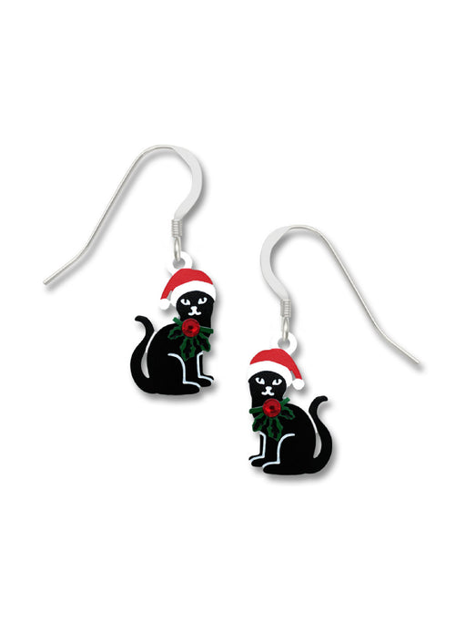 Santa Cat Dangles by Sienna Sky | Sterling Silver Earrings | Light Years Jewelry