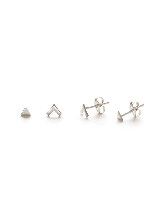 Insignia Stud Combination Set | Silver Gold Posts Earrings | Light Years