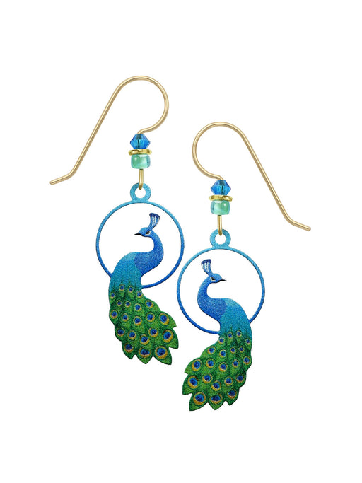 Encircled Peacock Dangles by Sienna Sky | Gold Filled Earrings | Light Years