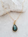 Labradorite Teardrop Necklace | Gold Filled Chain Pendant | Light Years Jewelry