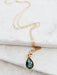 Labradorite Teardrop Necklace | Gold Filled Chain Pendant | Light Years Jewelry