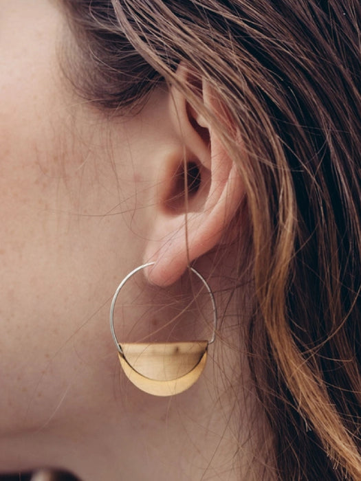 Hathor Hoops by Amano Studio | Sterling Silver Brass Earrings | Light Years Jewelry