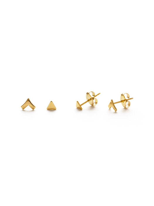 Insignia Stud Combination Set | Silver Gold Posts Earrings | Light Years