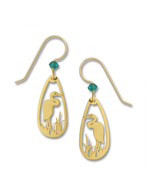 Heron Teardrop Dangles by Sienna Sky | Sterling Silver Gold Filled Earrings | Light Years