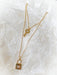 Layered Lock & Key Necklace | Gold Plated Chain Pendant | Light Years