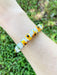 Sunflower Ceramic Bead Bracelet | Beaded Stretch Bracelet | Light Years