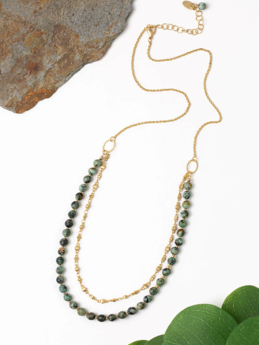 Tranquil Garden Turquoise Necklace by Anne Vaughan | Light Years Jewelry