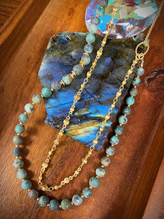 Tranquil Garden Turquoise Necklace by Anne Vaughan | Light Years Jewelry