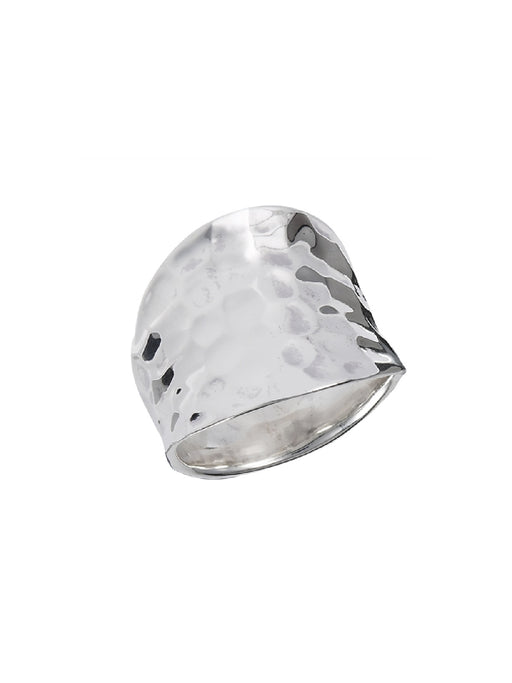 Wide Hammered Band | Sterling Silver Ring Size 6 7 8 9 10 | Light Years 