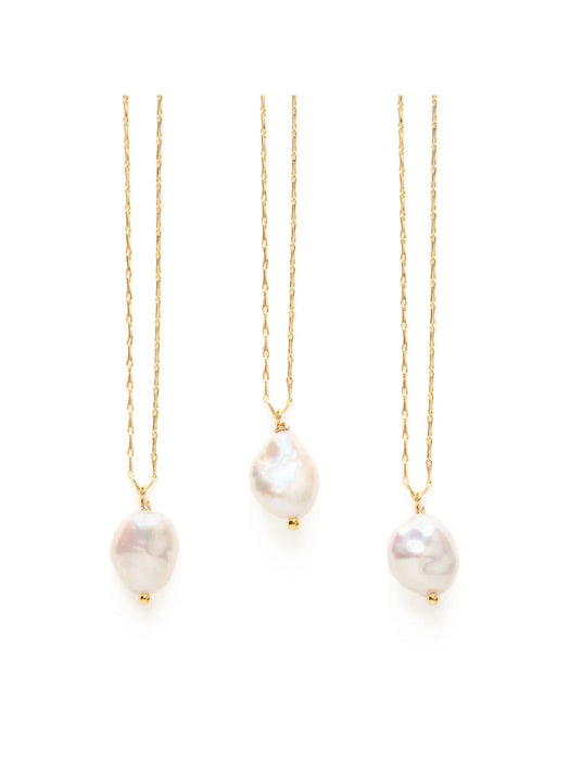 Freshwater Pearl Pendant Necklace by Amano Studio | Gold Plated | Light Years