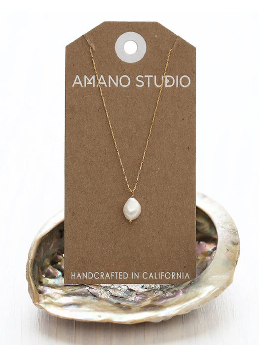 Freshwater Pearl Pendant Necklace by Amano Studio | Gold Plated | Light Years