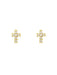 Petite CZ Cross Posts | Gold Plated Studs Earrings | Light Years Jewelry