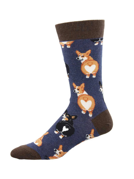 Corgi Butt Men's Crew Socks | Gifts & Accessories | Light Years Jewelry