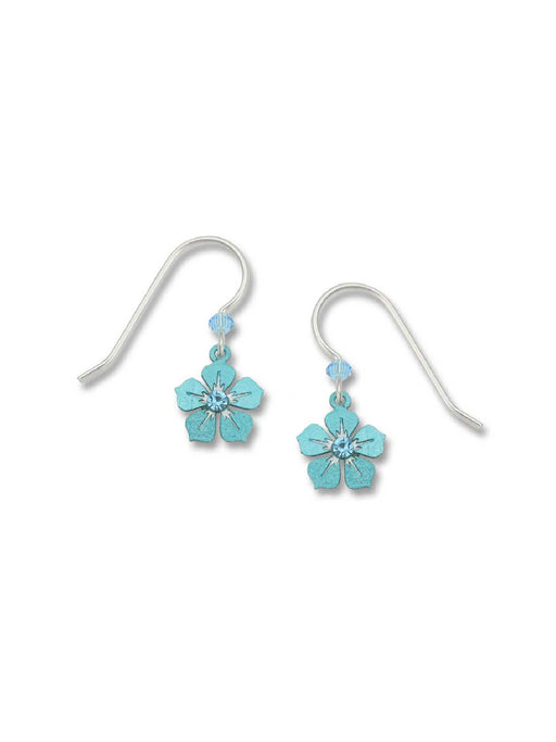 Aqua Hibiscus Flower Dangle by Sienna Sky | Sterling Silver | Light Years