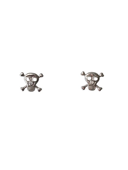 CZ Skull & Crossbones Posts | Gold Silver Plated | Light Years Jewelry