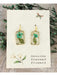 Pressed Blue Flower Dangles | Gold Fashion Earrings | Light Years Jewelry