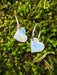 Rainbow Moonstone Heart Hoops | Sterling Silver Earrings | Light Years