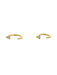 CZ Triangle Curved Earrings | Gold Plated Hoops | Light Years Jewelry