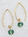 Sage Crystal Drop Marquis Earrings | 14kt Gold Vermeil | Light Years Jewelry