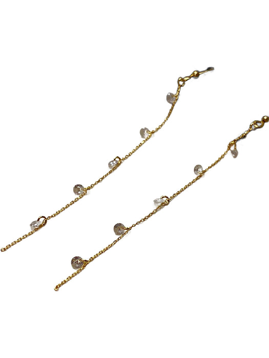 Crystal CZ Cascade Dangles | Gold Plated Earrings | Light Years Jewelry