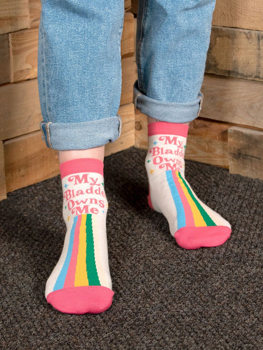 My Bladder Owns Me Ankle Socks by Blue Q | Gifts & Accessories | Light Years