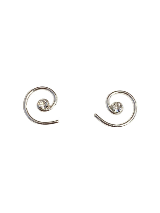 CZ Swirl Posts by Tomas | Sterling Silver Studs Earrings | Light Years Jewelry