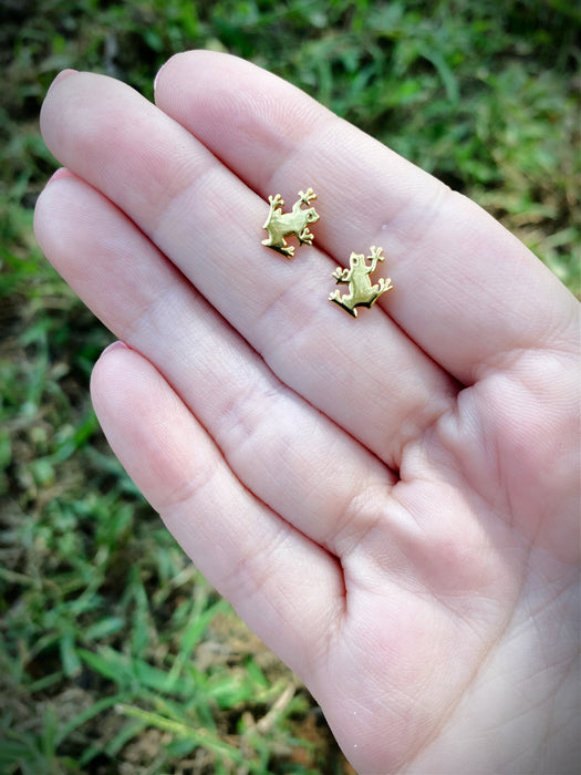 Tree Frog Posts by Tomas | 14kt Gold Vermeil Studs Earrings | Light Years