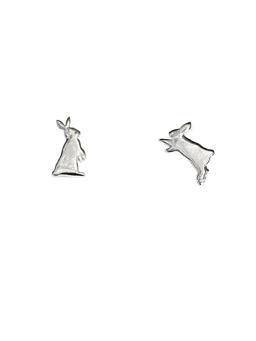 Mismatched Rabbit Posts by Tomas | Sterling Silver Studs Earrings | Light Years