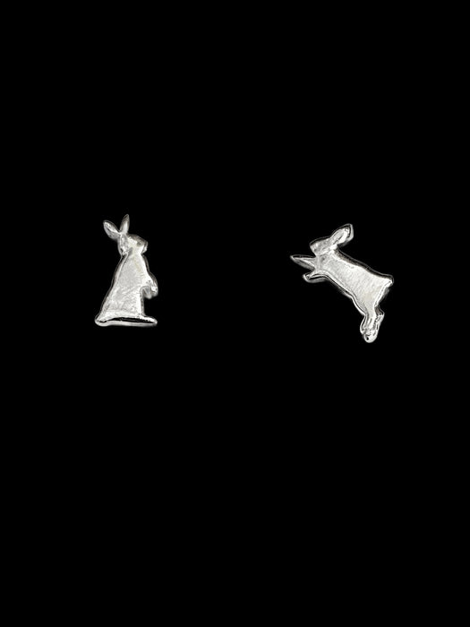 Mismatched Rabbit Posts by Tomas | Sterling Silver Studs Earrings | Light Years