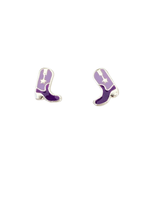 Enamel Cowgirl Boots Posts by Tomas | Sterling Silver Studs Earrings | Light Years