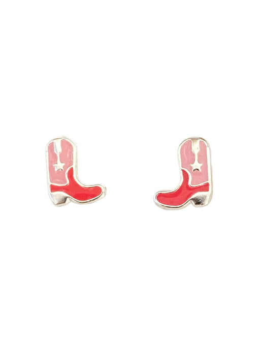 Enamel Cowgirl Boots Posts by Tomas | Sterling Silver Studs Earrings | Light Years