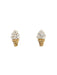 Vanilla CZ Ice Cream Cone Posts by Tomas | Sterling Silver Studs Earrings | Light Years