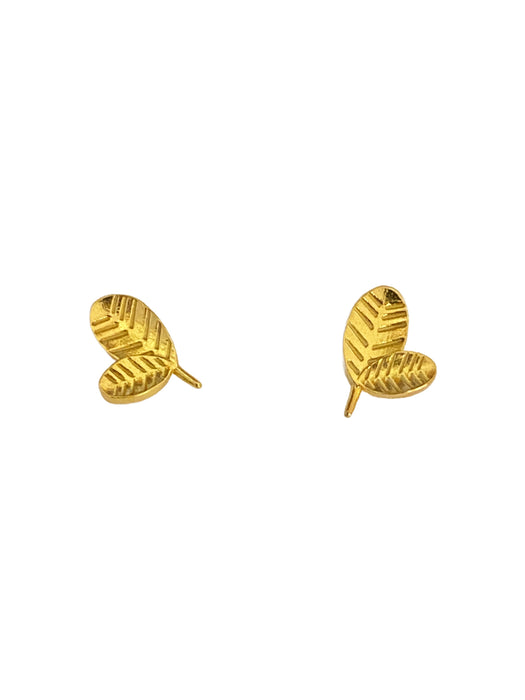 Leaf Duo Posts by Tomas | 14kt Gold Vermeil Studs Earrings | Light Years