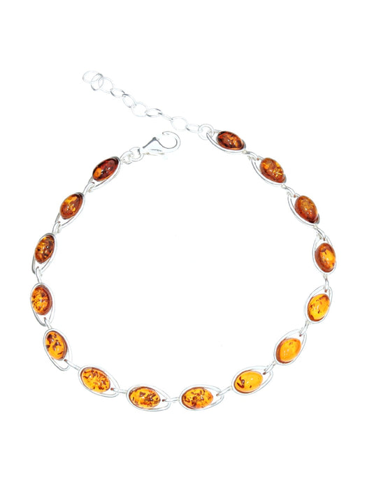 
Classic Cognac Baltic Amber Bracelet | Sterling Silver | Light Years Jewelry
