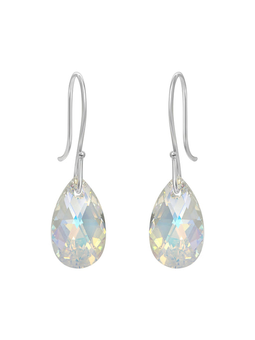 Crystal Briolette Drop Earrings | Sterling Silver Dangles | Light Years