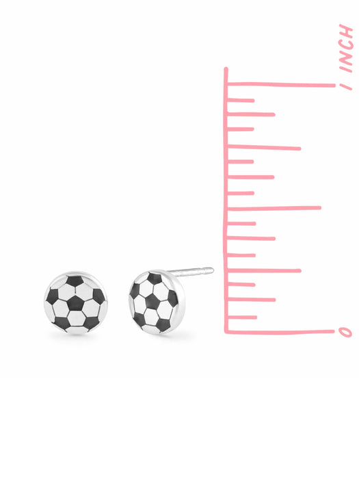 Soccer Ball Posts by boma | Sterling Silver Studs Earrings | Light Years