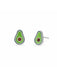 Enamel Avocado Posts by boma | Sterling Silver Studs Earrings | Light Years