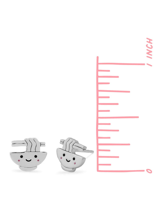 Happy Ramen Posts by boma | Sterling Silver Studs Earrings | Light Years