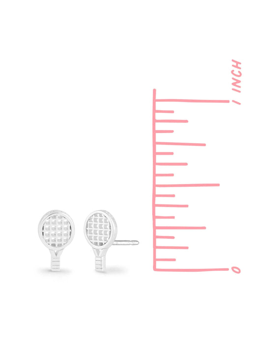 Tennis Racket Posts by boma | Sterling Silver Studs Earrings | Light Years