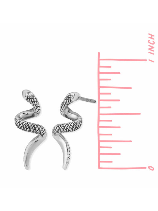 Slithering Snake Posts by boma | Sterling Silver Studs Earrings | Light Years