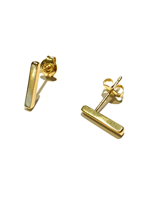 Bar Post Earrings | Sterling Silver Gold Vermeil Stud Earrings | Light Years