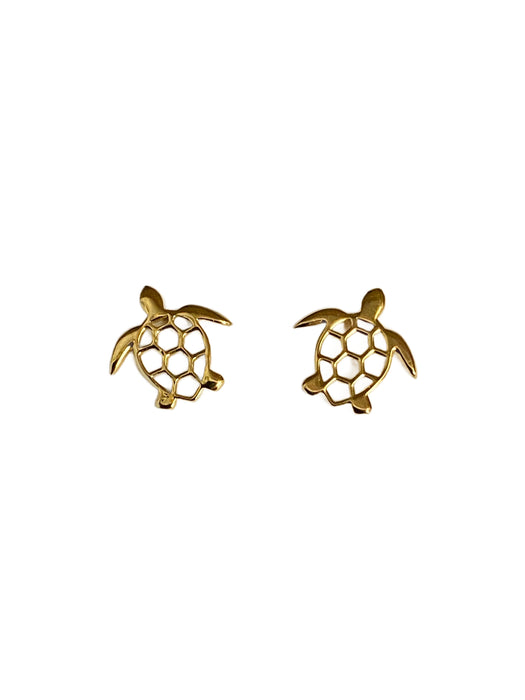 Golden Sea Turtle Posts by Tomas | 14kt Gold Vermeil Studs Earrings | Light Years