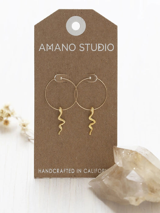 Snake Charm Hoops by Amano Studio