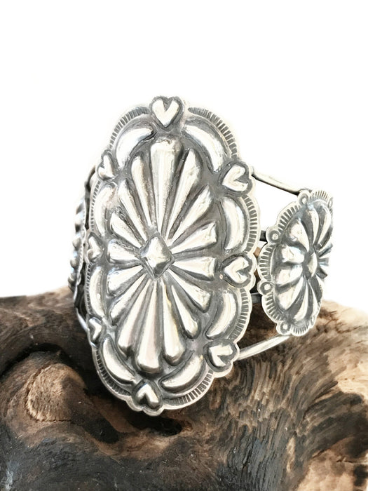 Navajo Concho Statement Cuff Bracelet | Sterling Silver | Light Years