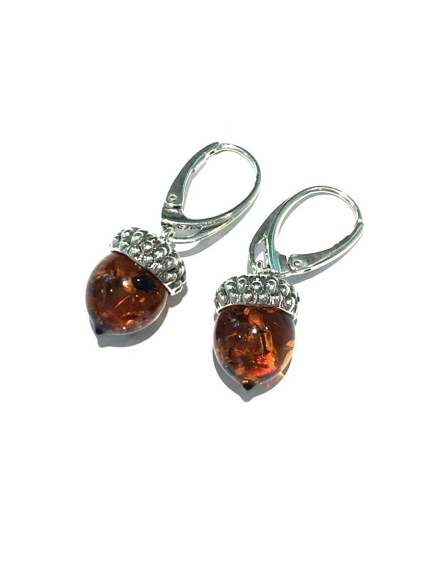 Amber hot sale acorn earrings