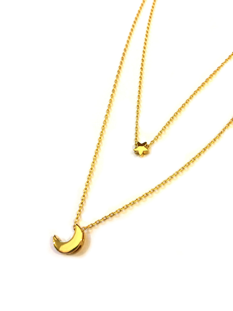 Matte Gold Mixed Paperclip Layering Chain