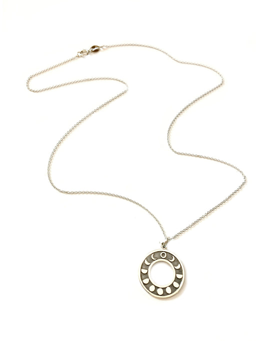 Moon Phase Ring Necklace | Sterling Silver Pendant Chain | Light Years