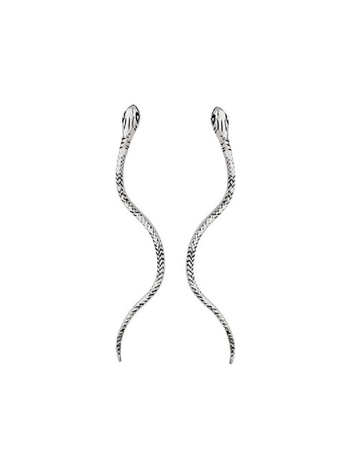 Detailed Snake Posts | Sterling Silver Statement Earrings | Light Years