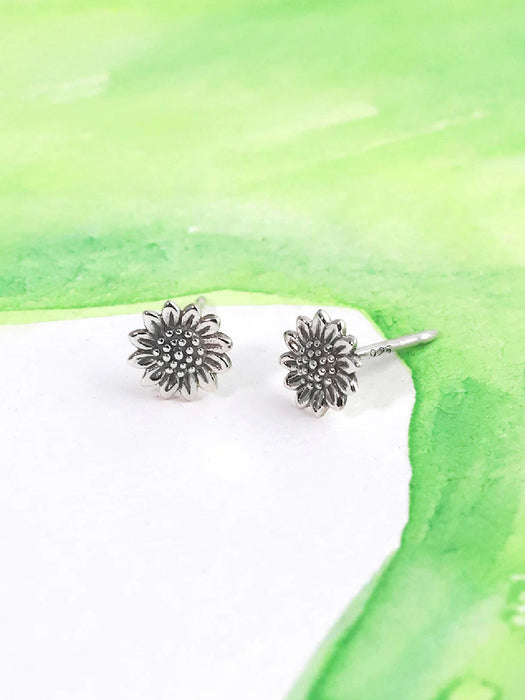 Sunflower Posts | Sterling Silver Stud Earrings | Light Years Jewelry