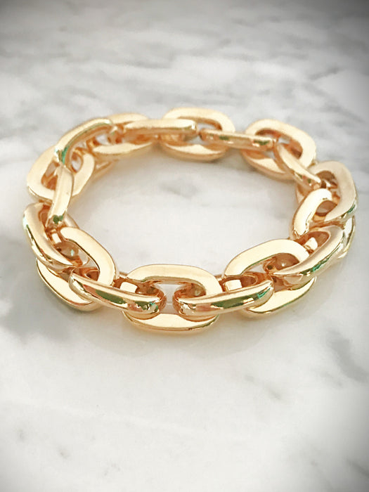 Large Link Gold Chain Bracelet
